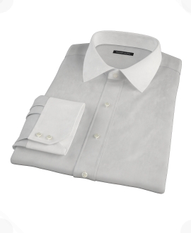 Light Gray End on End Fitted Shirt 