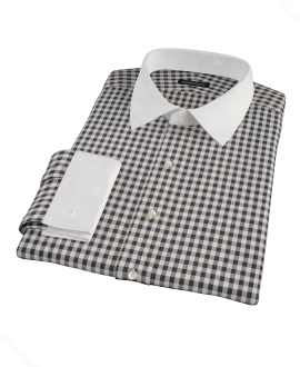 Heavy Black Check Custom Dress Shirt 