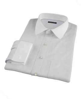 Bowery Light Gray Pinpoint Custom Dress Shirt 