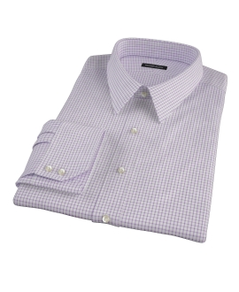 Purple Grid Men's Dress Shirt 