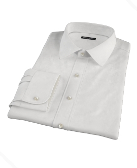 Albini White Broadcloth Dress Shirt 