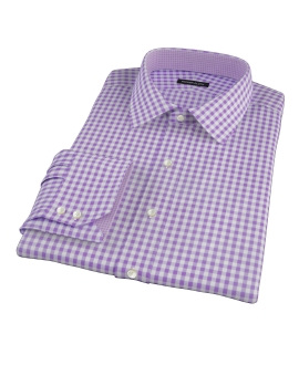 Medium Purple Gingham Men's Dress Shirt 