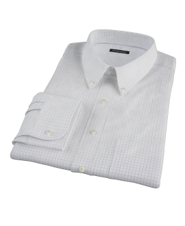 Morton Wrinkle-Resistant Navy Graph Fitted Dress Shirt 