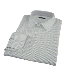 Green and Blue Check Men's Dress Shirt 