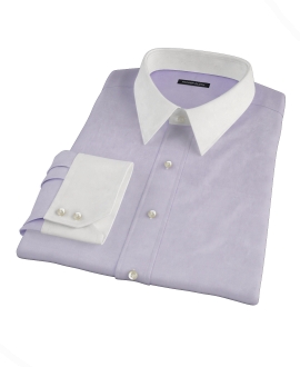 Lilac Heavy Oxford Cloth Custom Made Shirt 