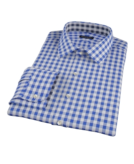 Royal Blue Large Gingham Tailor Made Shirt 