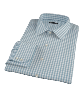 Slate Blue Gingham Tailor Made Shirt 