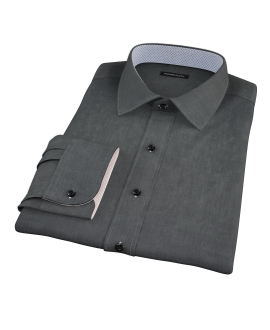 Jones Charcoal End on End Fitted Dress Shirt 