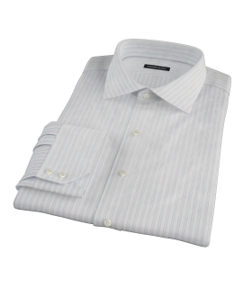 Blue and Lavender Stripe Men's Dress Shirt 