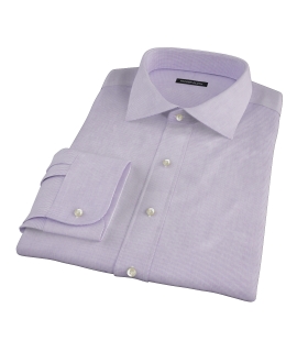 Purple Mini Grid Dress Shirt 