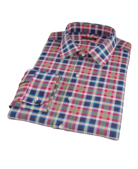 Summer Block Party Fitted Dress Shirt 