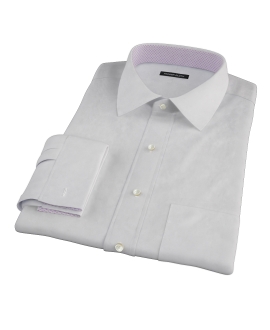 Bowery Light Gray Pinpoint Custom Made Shirt 