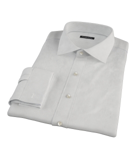 100s Pale Gray Stripe Custom Dress Shirt 