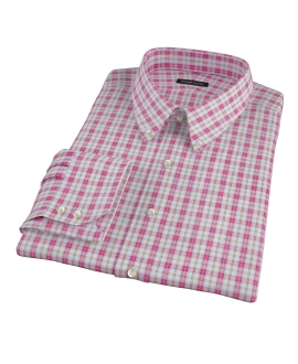 Red and Teal Plaid Dress Shirt 