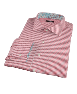 Red Medium Check Tailor Made Shirt 