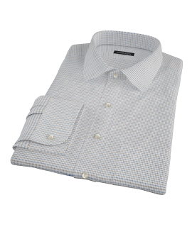 Coffee & Blue Check Tailor Made Shirt 