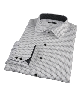 Black Grid Men's Dress Shirt 