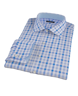 Light Blue and Blue Gingham Dress Shirt 