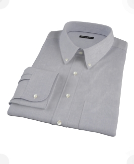 Blue End-on-End Fitted Dress Shirt 