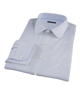 Albini Blue Super Fine Stripe Custom Dress Shirt 