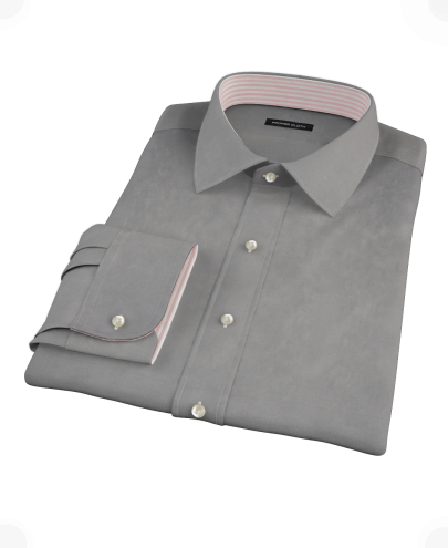 Dark Gray Pinpoint Custom Dress Shirt 