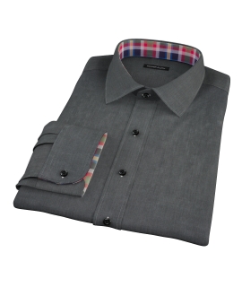 Jones Charcoal End on End Fitted Shirt 