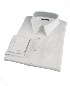 Bowery White Wrinkle-Resistant Pinpoint Dress Shirt 