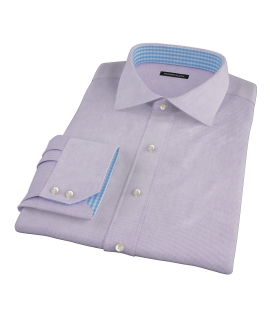 Purple Mini Grid Dress Shirt 