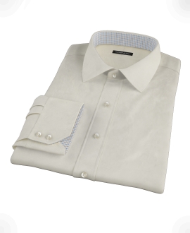 Ecru Pinpoint Custom Dress Shirt 