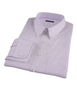Greenwich Lavender Grid Custom Dress Shirt 