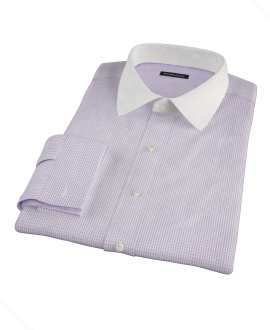 Lavender Multi-Check Custom Made Shirt 