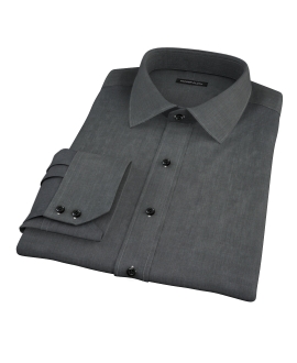 Jones Charcoal End on End Custom Made Shirt 