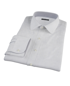 Morton Wrinkle-Resistant Navy Graph Fitted Dress Shirt 