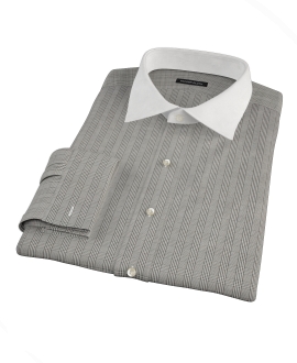 Black Glen Plaid Fitted Shirt 