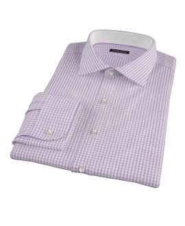 Greenwich Lavender Grid Custom Made Shirt 