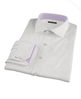 White Heavy Oxford Cloth Custom Dress Shirt 