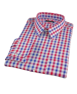 Red and Blue Large Gingham Dress Shirt 