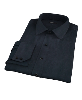 Navy Broadcloth Fitted Shirt 
