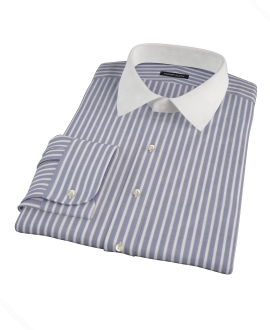 Navy Stripe Fitted Shirt 