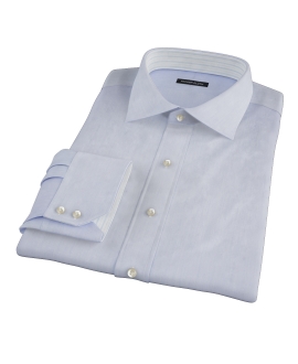 Albini Blue Super Fine Stripe Fitted Dress Shirt 