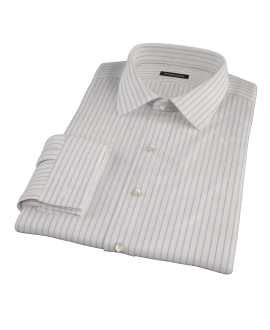 Japanese White and Lavender Men's Dress Shirt 