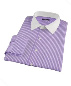 Purple Reverse Bengal Stripe Dress Shirt 
