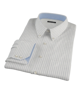 Japanese White and Blue Fitted Shirt 