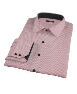 100s Red University Stripe Custom Dress Shirt 