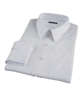 Morton Wrinkle-Resistant Royal Blue Stripe Fitted Dress Shirt 