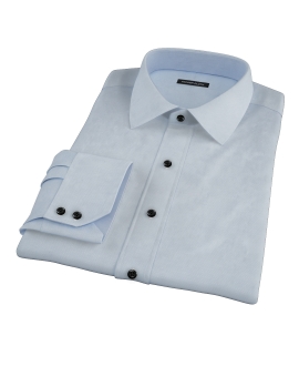 Albini Light Blue Diamond Jacquard Fitted Shirt 