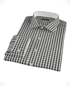 Black Classic Gingham Tailor Made Shirt 