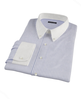 Blue University Stripe Heavy Oxford Fitted Shirt 