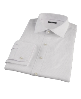140s Lavender Wrinkle Resistant Grid Tailor Made Shirt 