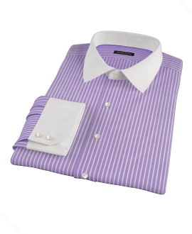 Purple Reverse Bengal Stripe Dress Shirt 